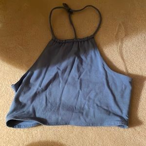 blue GARAGE halter top